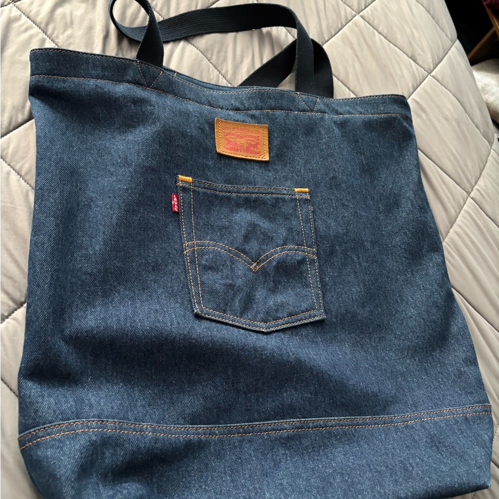 Levi's Back Pocket Blue Denim Tote Bag